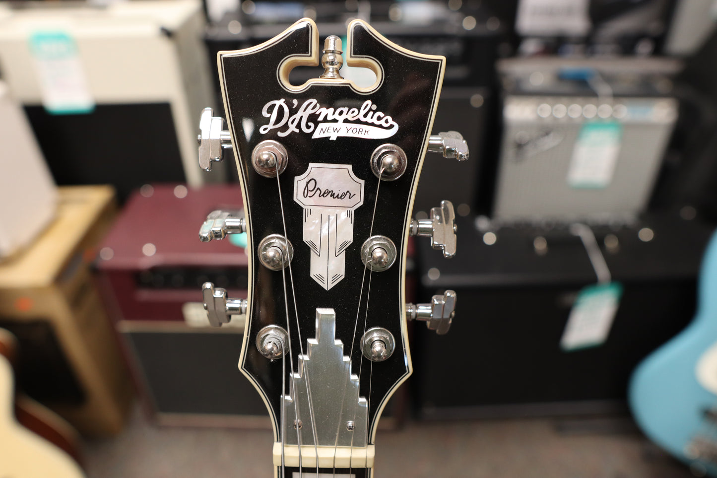D'Angelico Premier Atlantic Electric Guitar - Oxblood with Stopbar Tailpiece