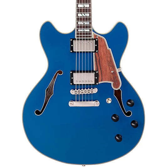 D'Angelico Deluxe Series DC Limited Edition (Only 50 Exist) Semi-Hollow Electric Guitar Sapphire
